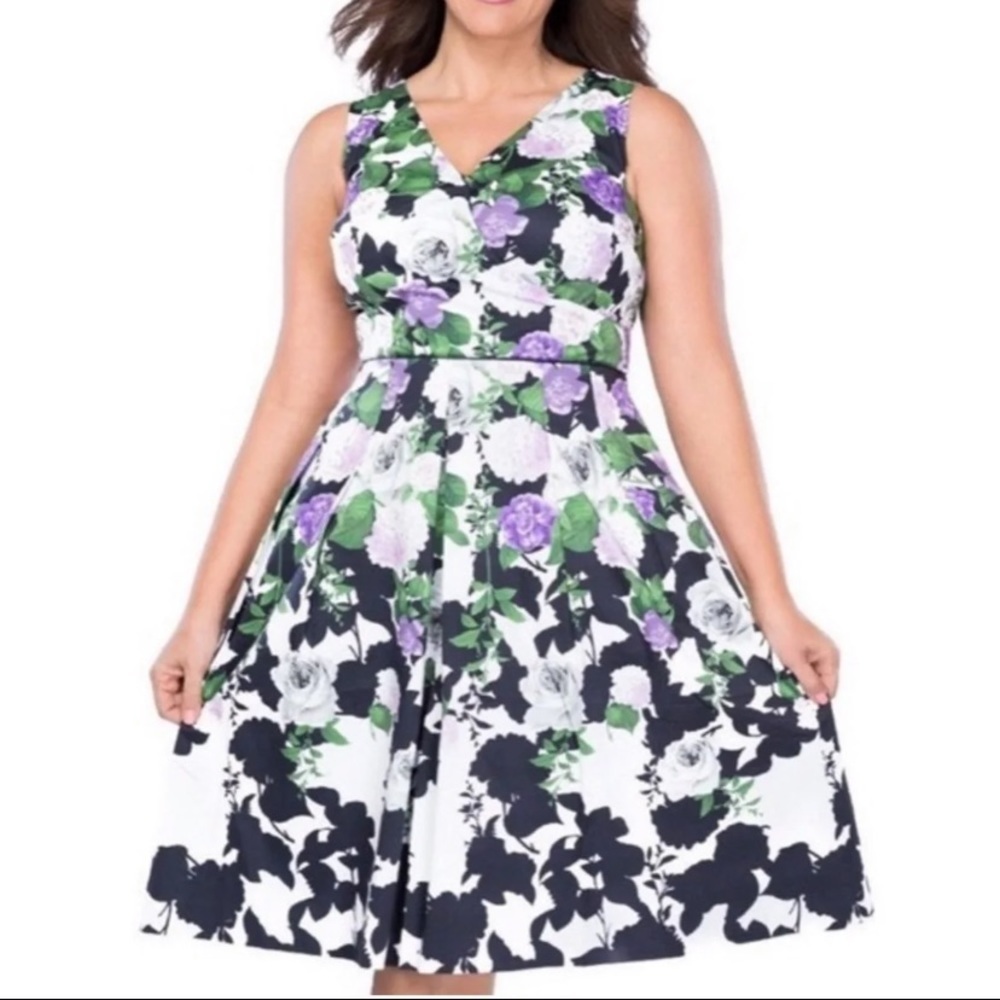 Talbots X Oprah Magazine Fit & Flare‎ Floral Dress